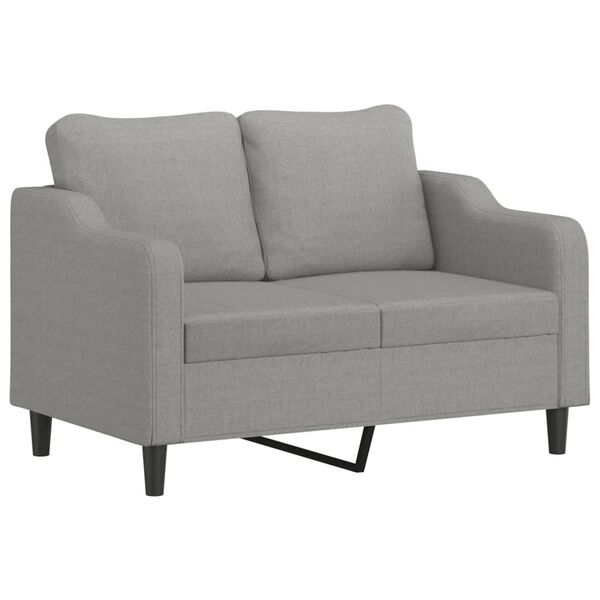 vidaXL 2-personers sofa 120 cm stof lysegr&aring;