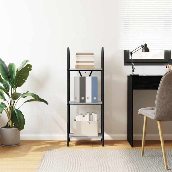 vidaXL Bogreol Gr&aring; Sonoma 40 x 30 x 109 cm Konstrueret tr&aelig;