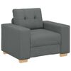 vidaXL Sofa 3 pcs M&oslash;rkegr&aring; 221 x 80 x 80 cm Linned-blandet stof