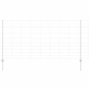 vidaXL Hegn med post S&oslash;lv 1,2 x 50 m St&aring;l