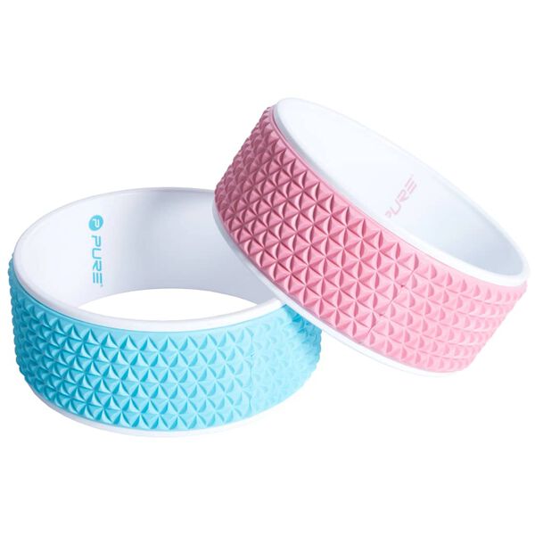 Pure2Improve yogahjul 34 cm bl&aring; og hvid