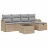 vidaXL Havesofa S&aelig;t 6 stk. Poly rattan