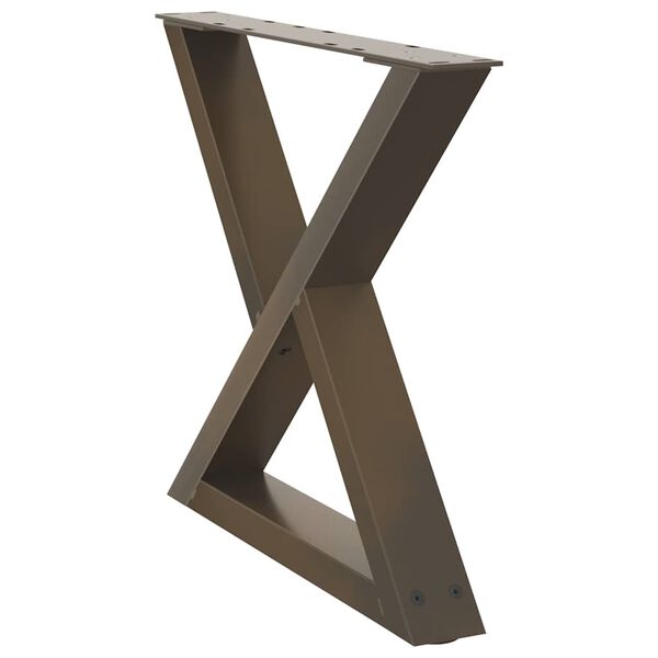 vidaXL sofabordsben 2 stk. naturst&aring;l 60 x (42-43,3) cm st&aring;l