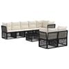 vidaXL Havesofa S&aelig;t 9 stk. Sort polyrattan