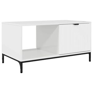 vidaXL Sofabord H&oslash;j gloss hvid 90 x 49 x 46 cm Konstrueret tr&aelig;