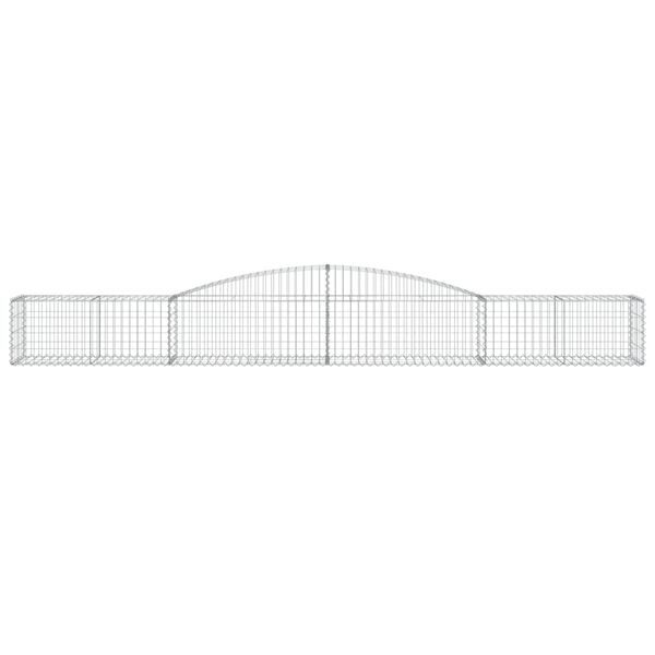 vidaXL buede gabionkurve 5 stk. 400x50x40/60 cm galvaniseret jern