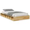 vidaXL Sengeramme uden madras 90x200 cm Massivt tr&aelig; Eg