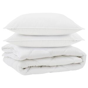 vidaXL &Aring;rs tid dyne med pude 3 pcs Hvid Microfiber