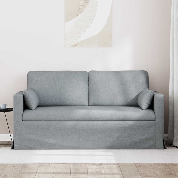 vidaXL Sofa 140cm Lysegr&aring; Metal