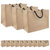 vidaXL Jute tasker 50 Naturfarvet og sort 42 x 33 x 19 cm
