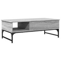 vidaXL sofabord 100x50x35 cm konstrueret træ og metal grå sonoma-eg