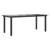 vidaXL havebord 190x90x74 cm aluminium og glas sort