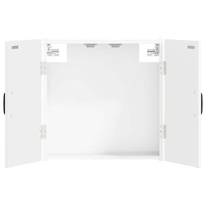 vidaXL Dartboard Skab UTRECHT Hvid h&oslash;jglans 52,5 x 10,5 x 53,5 cm