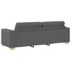 vidaXL Sofa 3 pcs M&oslash;rkegr&aring; 221 x 80 x 80 cm Linned-blandet stof