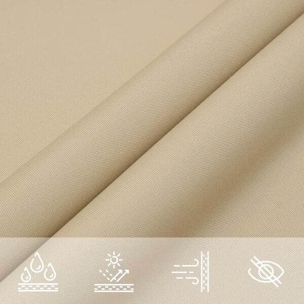 vidaXL solsejl Oxfordstof trekantet 3,6 x 3,6 x 3,6 m beige