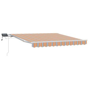 vidaXL Udtr&aelig;kkelig markise Flerfarvet 300 x 250 cm Stof og aluminium