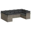 vidaXL sofas&aelig;t til haven 9 dele med hynder polyrattan gr&aring;