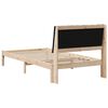 vidaXL Sengestel med hovedg&aelig;rde Brun 100 x 200 cm Massiv fyrretr&aelig;