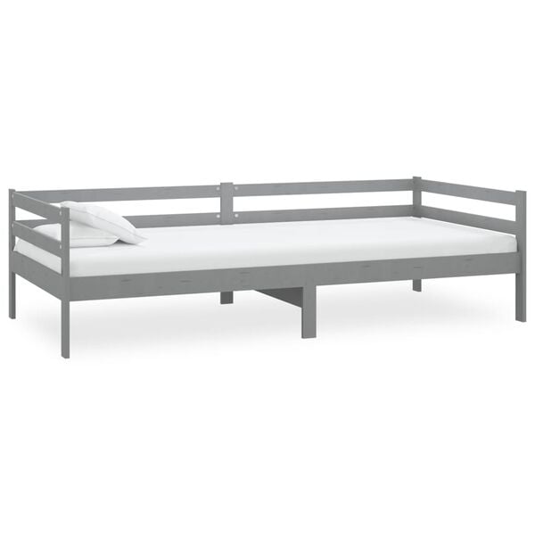 vidaXL daybed 90x200 cm massivt fyrretræ grå
