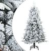 vidaXL Kunstigt b&oslash;jelig juletr&aelig; snefl&oslash;jtet Gr&oslash;n og Hvid 120 cm