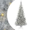 vidaXL Juletr&aelig; med 300 LED'er med stativ S&oslash;lv 240 cm PET