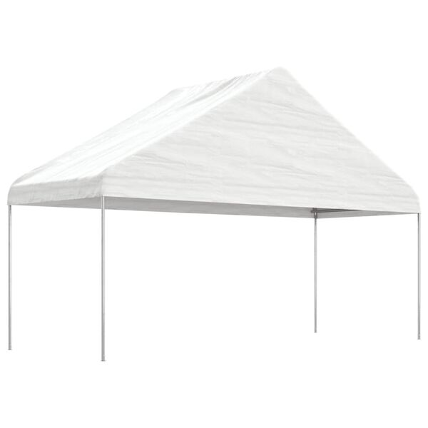 vidaXL pavillon med tag 11,15x5,88x3,75 m polyethylen hvid