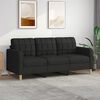vidaXL 3-personers sofa 180 cm stof sort