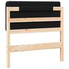 vidaXL Polstret sengegavl Brun og sort 80 cm Massiv fyrretr&aelig;