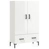 vidaXL skab 69,5x31x115 cm konstrueret tr&aelig; hvid h&oslash;jglans