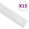vidaXL trappelister 15 stk. L-facon 100 cm aluminium s&oslash;lvfarvet