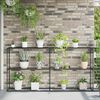 vidaXL 3-etagers planteholder Sort 400 x 32 x 104 cm St&aring;l
