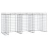 vidaXL gabionv&aelig;g til skraldespand 270x91x120 cm galvaniseret jern