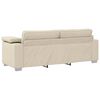 vidaXL Sofa Beige 219 x 80 x 82 cm Linned-blandet stof