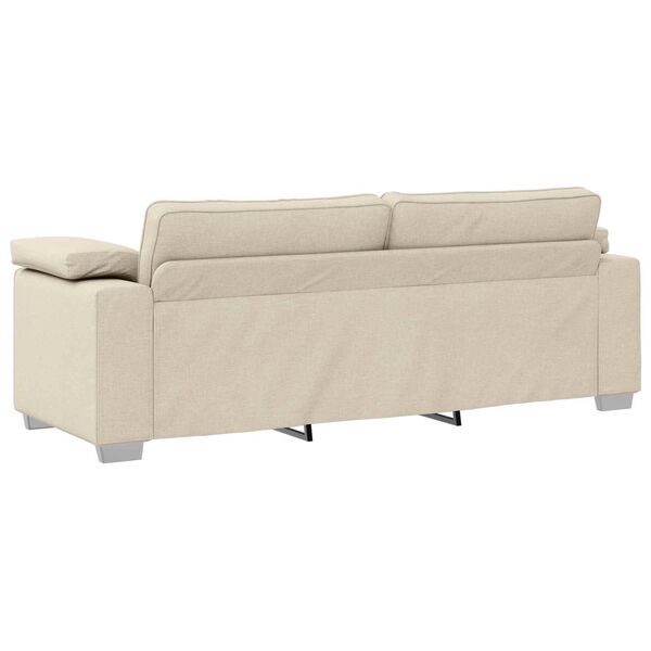 vidaXL Sofa Beige 219 x 80 x 82 cm Linned-blandet stof