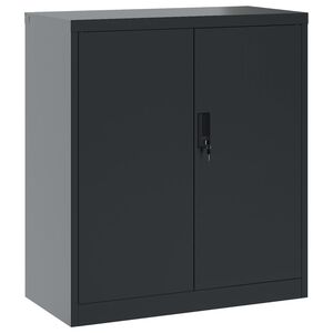 vidaXL arkivskab 79x40x90 cm st&aring;l antracitgr&aring;