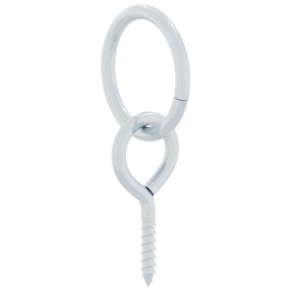 vidaXL hestebinderinge med &oslash;jeskruer 3 stk. st&aring;l s&oslash;lvfarvet