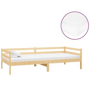 vidaXL daybed med madras 90x200 cm massivt fyrretræ