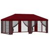 vidaXL Pavillon med sidetapper 6 x 3 m Bordeaux Polyester og St&aring;l 190