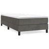 vidaXL Boxspring sengeramme M&oslash;rkegr&aring; 90x190 cm Fl&oslash;jl