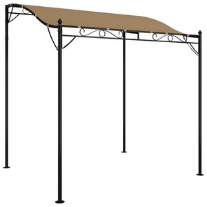 vidaXL baldakin 2x2,3 m 180 g/m&sup2; stof og st&aring;l gr&aring;brun