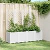 vidaXL plantekasse med espalier 160x40x140 cm PP hvid