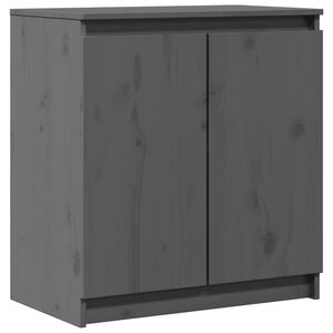 vidaXL skab 60x36x65 cm massivt fyrretr&aelig; gr&aring;