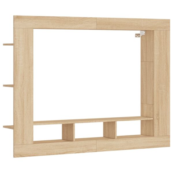 vidaXL tv-m&oslash;bel 152x22x113 cm konstrueret tr&aelig; sonoma-eg