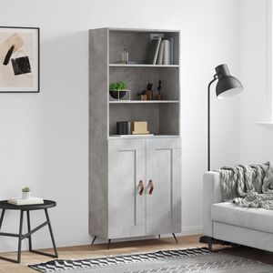 vidaXL h&oslash;jskab 69,5x34x180 cm konstrueret tr&aelig; betongr&aring;
