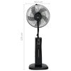 vidaXL gulvventilator med vandt&aring;ge fjernbetjening sort
