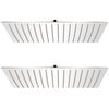 vidaXL bruserhoveder rainshower 2 stk. rustfrit st&aring;l 30 x 40 cm