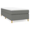 vidaXL Boxspring sengeramme M&oslash;rkegr&aring; 90x200 cm Stof