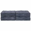 vidaXL Modulsofa 2 pcs Indigo Print 140 x 70 x 36 cm Stof