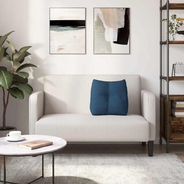 vidaXL Rygpude Bl&aring; 45 x 24 x 50 cm Stof