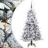 vidaXL Kunstigt Hinged Juletr&aelig; med 150 LED'er Hvid 150 cm PE og PVC